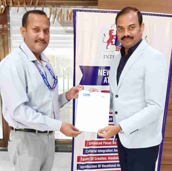 AVP of AIC-BIMTECH Chittransh Verma and Amit Saxena of VP of Sparsh Group (Education)